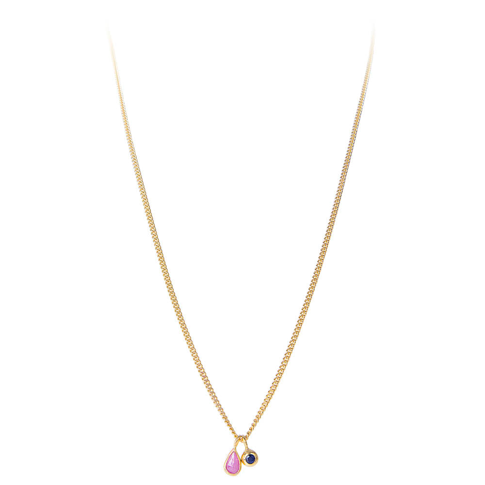 SEMI-PRECIOUS CHARM NECKLACE