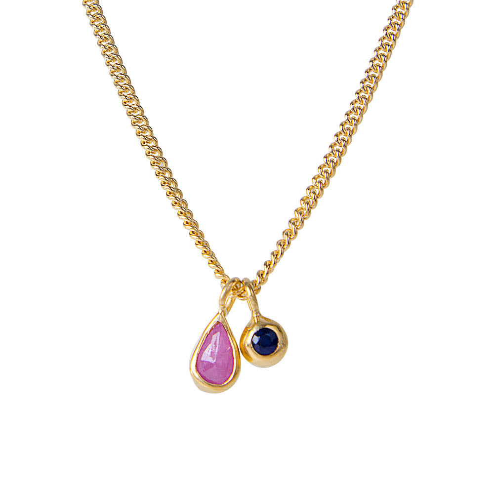 SEMI-PRECIOUS CHARM NECKLACE