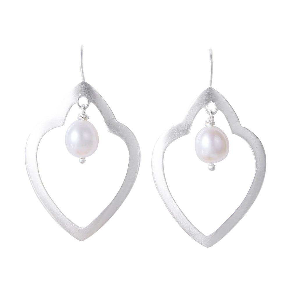 MOROCCAN PEARL DROPS - SILVER