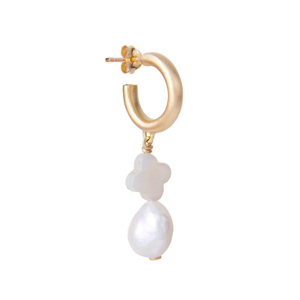 FRESHWATER PEARL MOP HOOPS