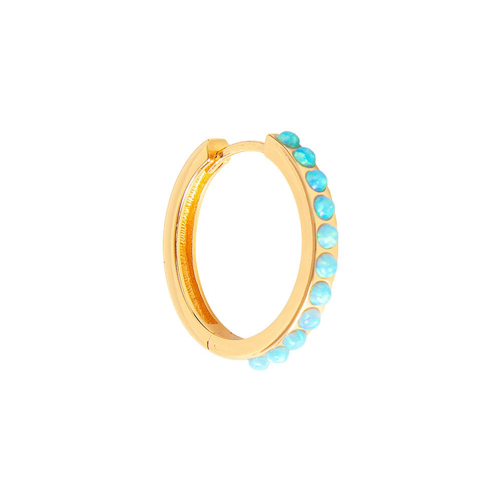 BLUE OPAL CRYSTAL MAXI HOOPS