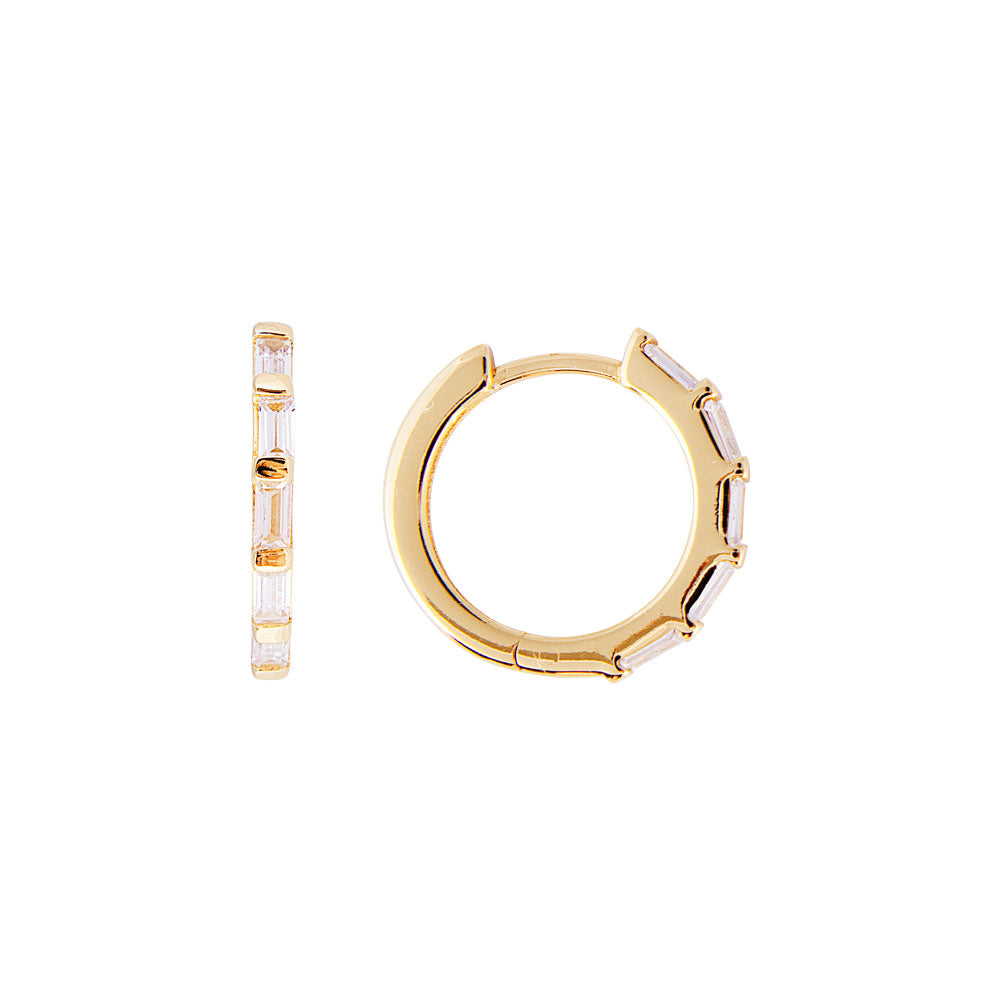 CRYSTAL BAGUETTE MIDI HOOPS