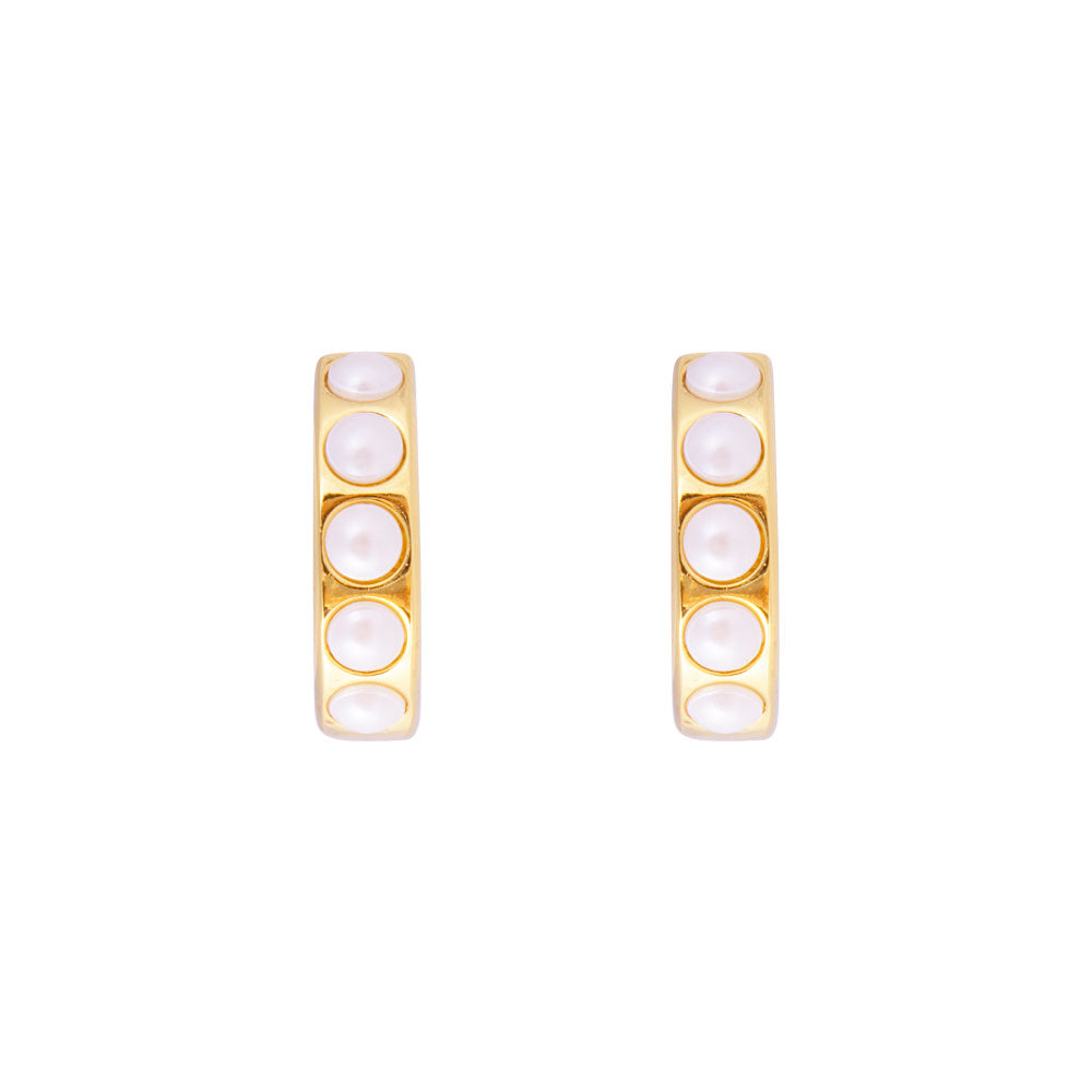 CRYSTAL PEARL MIDI HOOPS