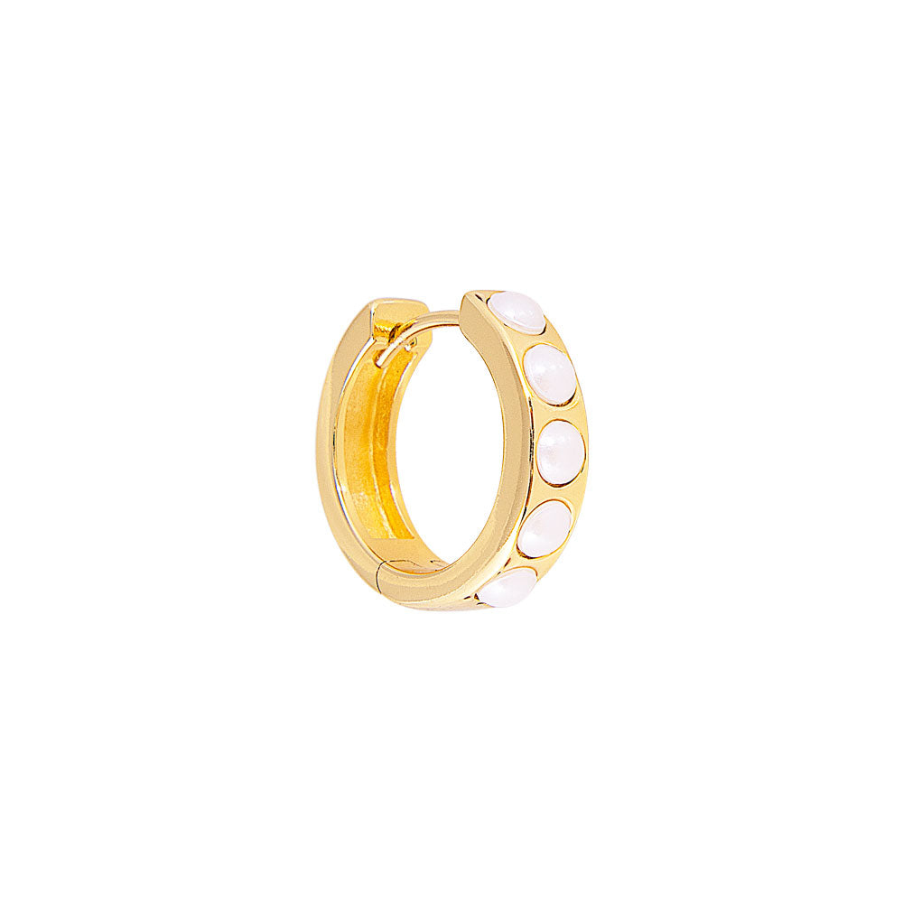 CRYSTAL PEARL MIDI HOOPS