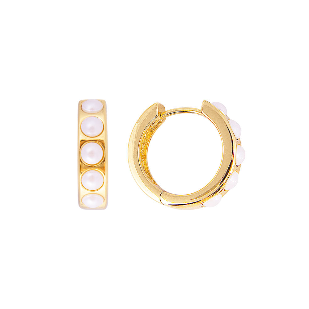 CRYSTAL PEARL MIDI HOOPS