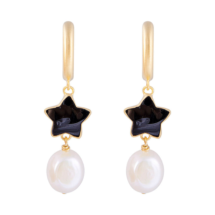 ONXY STAR PEARL DROPS