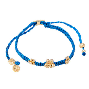 BLOSSOM ROPE BRACELET - BLUE LAGOON