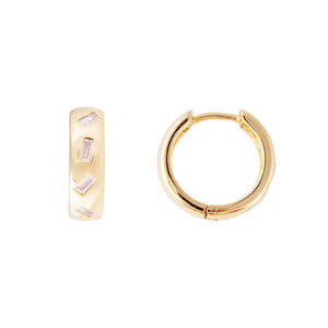 SCATTER BAGUETTE MIDI HOOPS