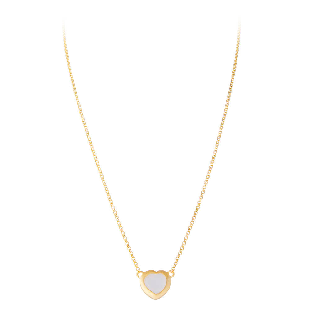 WHITE MOONSTONE LOVE NECKLACE