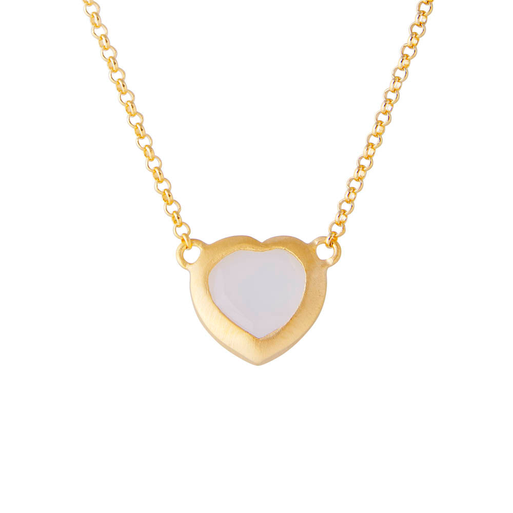 WHITE MOONSTONE LOVE NECKLACE