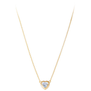 AQUAMARINE LOVE NECKLACE