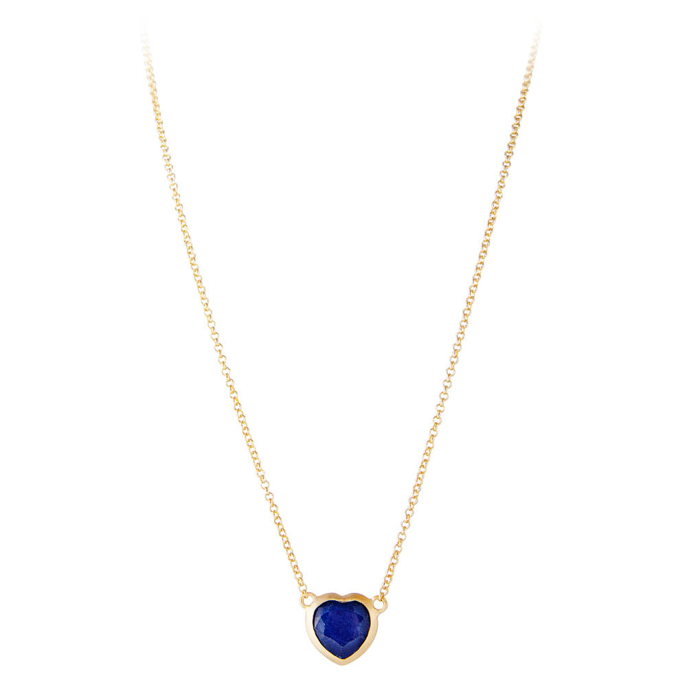BLUE SAPPHIRE LOVE NECKLACE