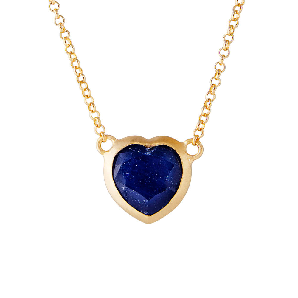 BLUE SAPPHIRE LOVE NECKLACE