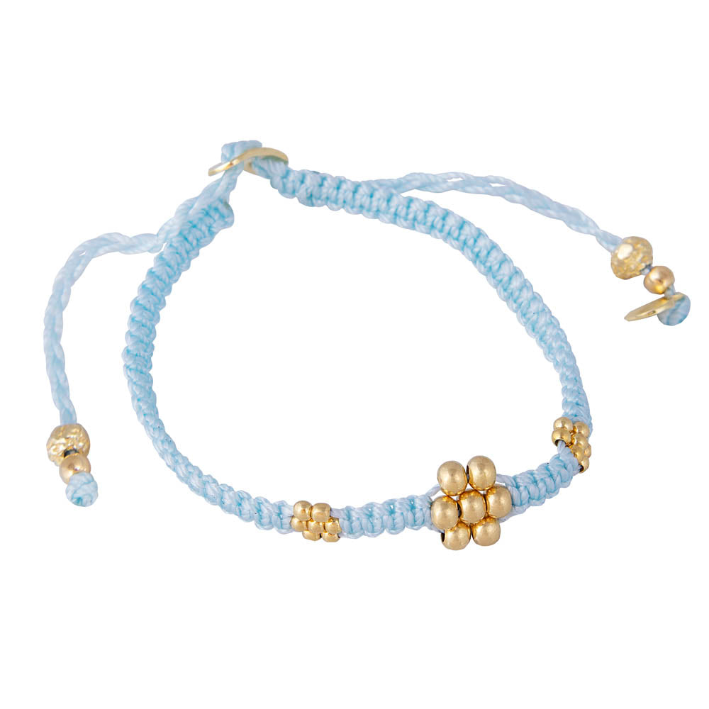 BLOSSOM ROPE BRACELET - SKY