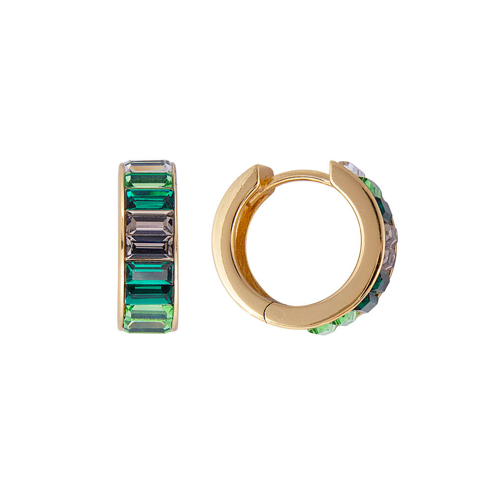 GREEN OMBRE MIDI HOOPS