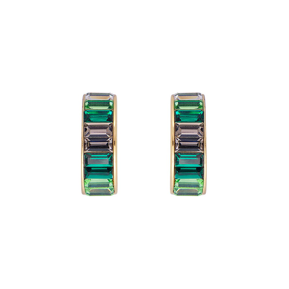 GREEN OMBRE MIDI HOOPS