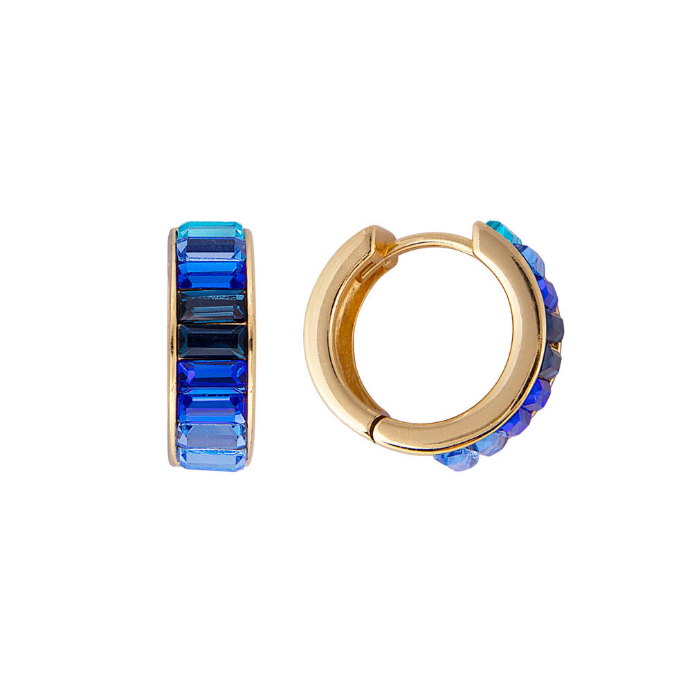 BLUE OMBRE MIDI HOOPS