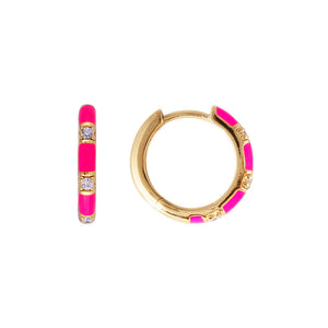 HOT PINK MIDI HOOPS