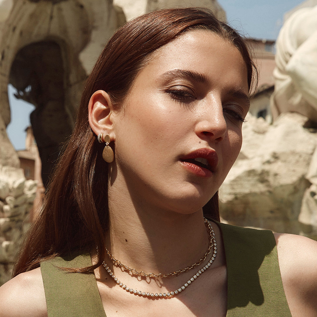 BEZEL SET TENNIS NECKLACE