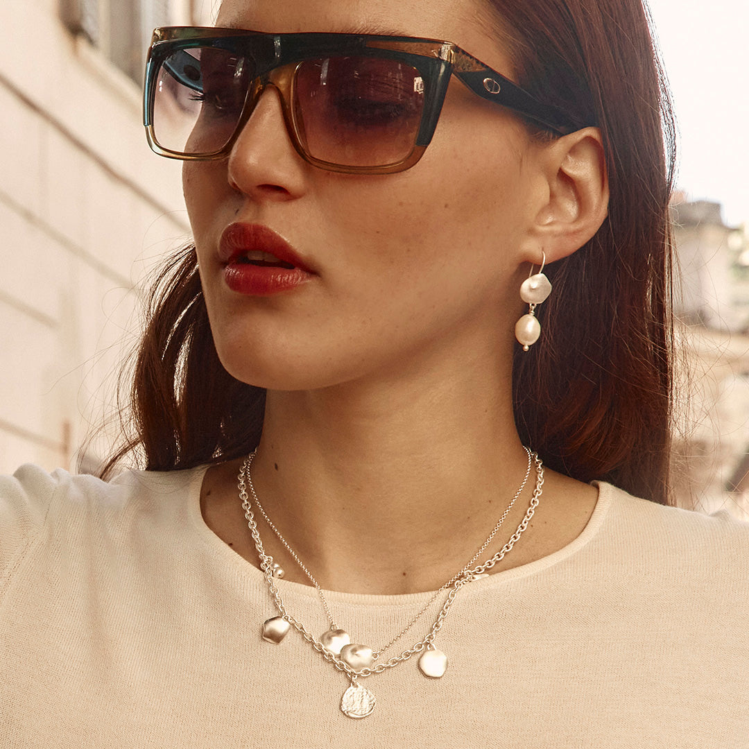 SILVER NOMAD PEARL HOOKS