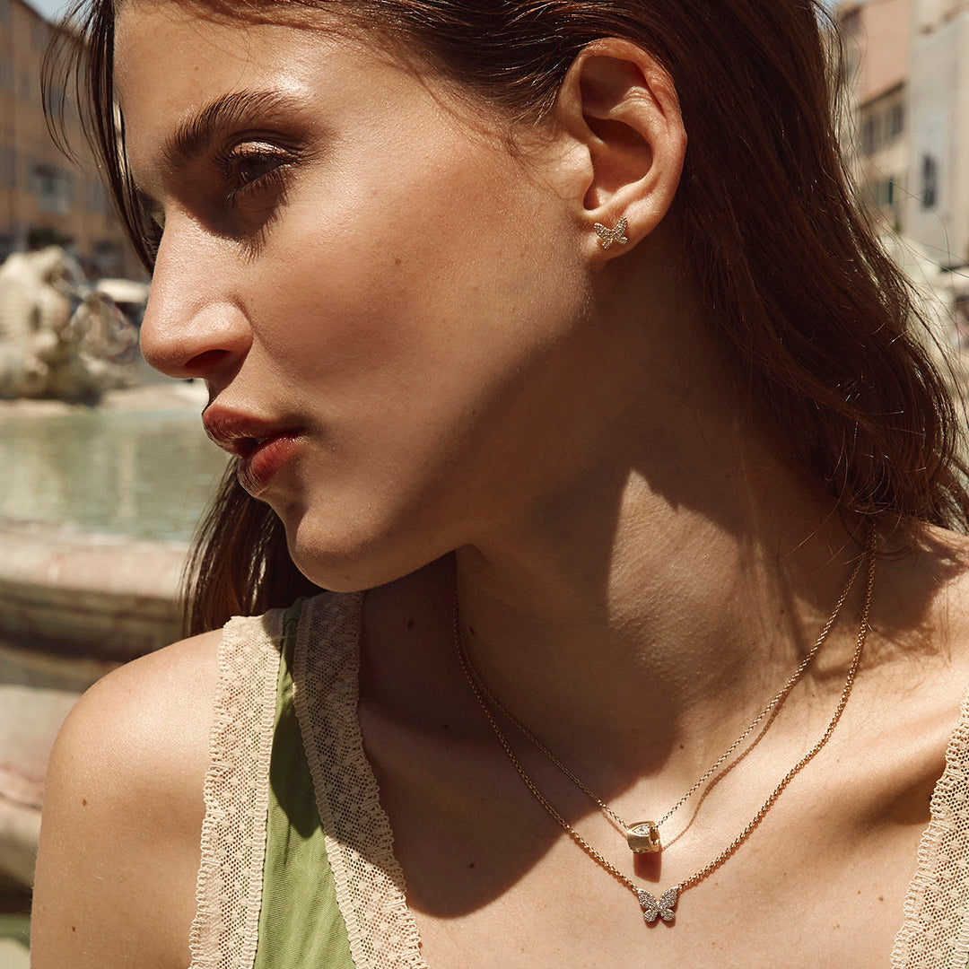 BUTTERFLY PAVE STUDS