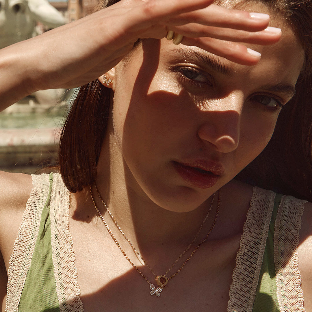 BUTTERFLY PAVE NECKLACE