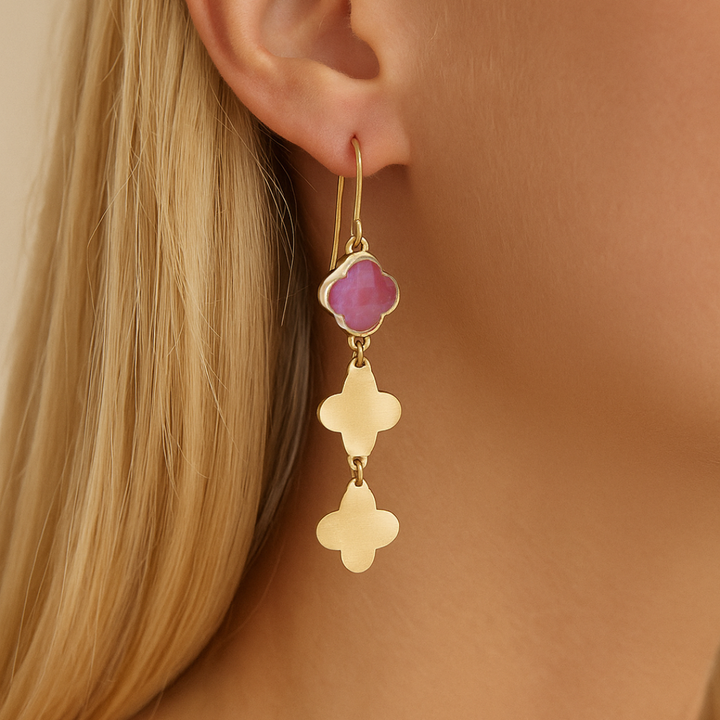 PINK AGATE MOROCCAN DROPS