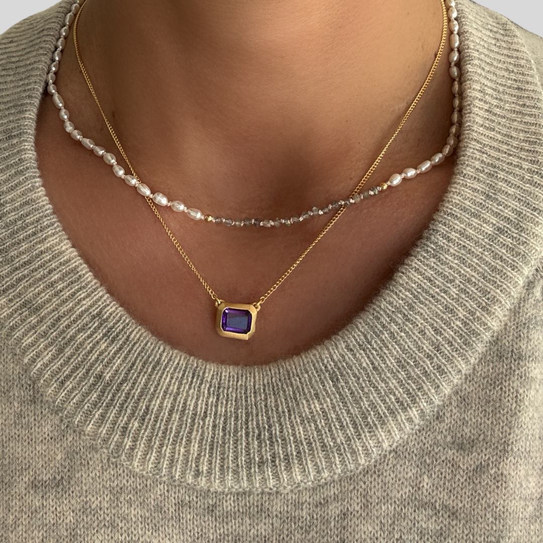 AMETHYST DECO NECKLACE