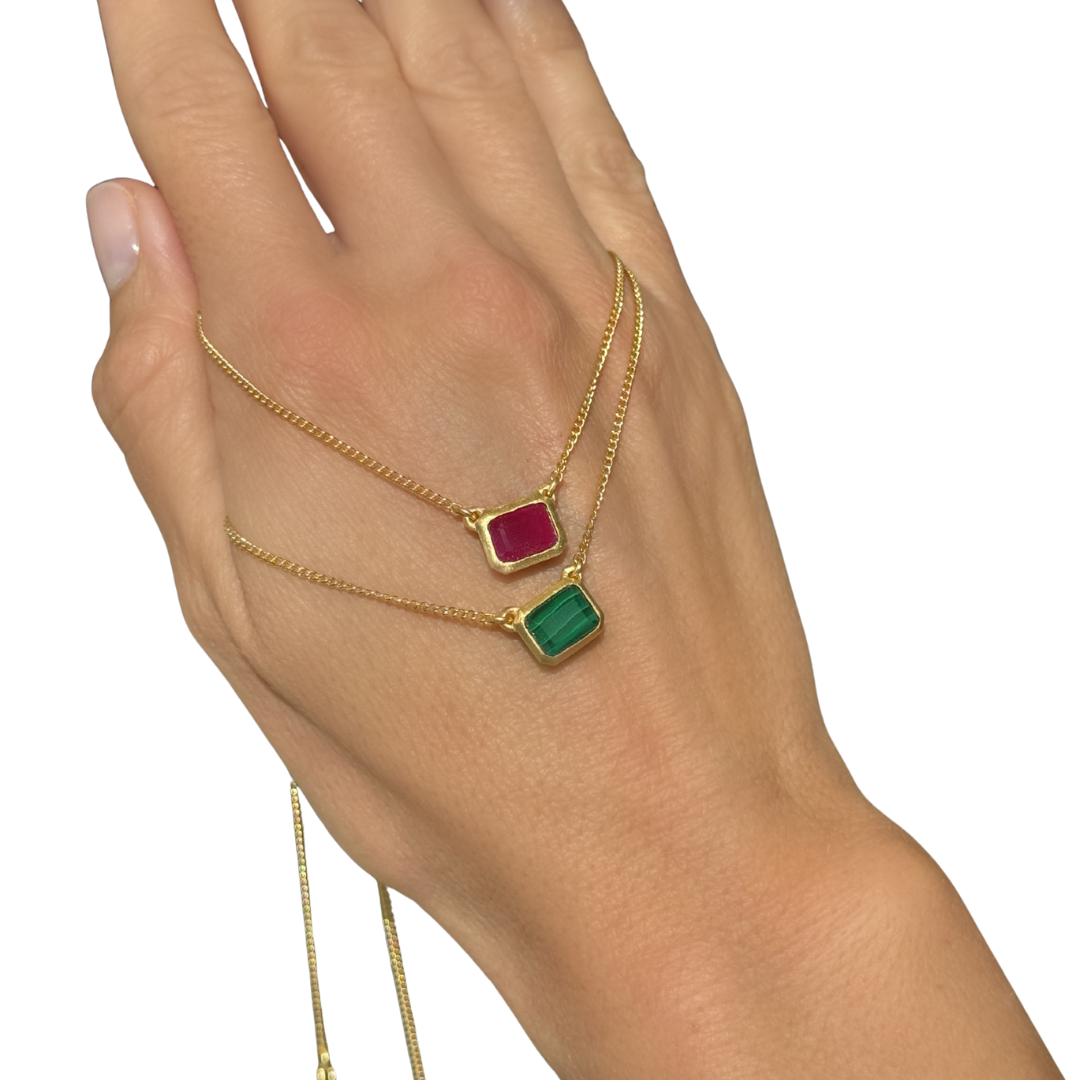 MALACHITE DECO NECKLACE