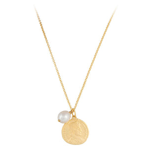 ANCIENT COIN PEARL NECKLACE