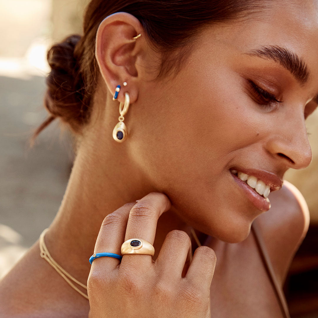 ROYAL ENAMEL STACKER RING