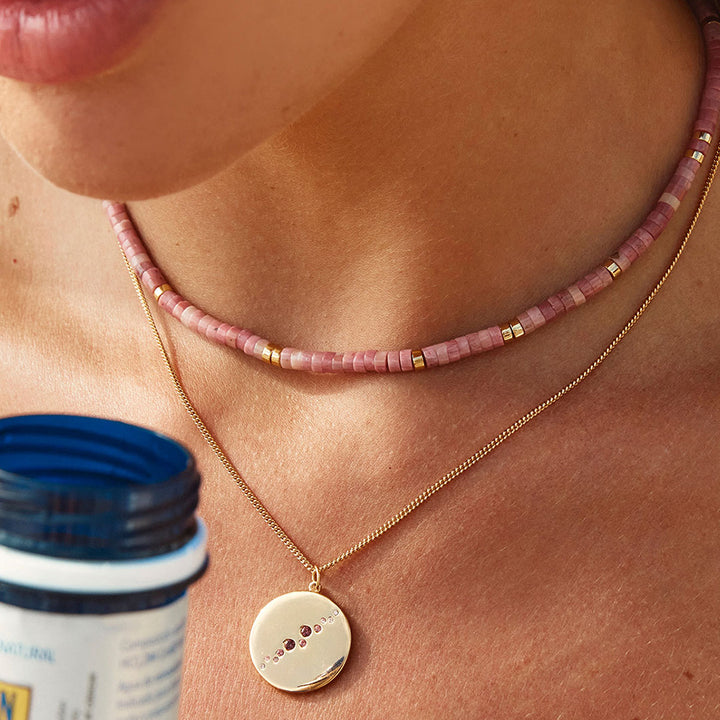 PINK OMBRE PENDANT NECKLACE