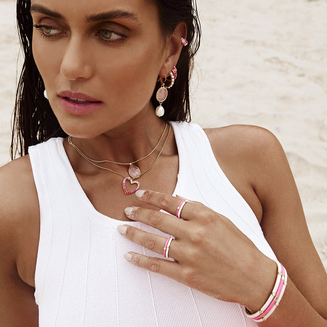 ROSE QUARTZ PENDANT NECKLACE