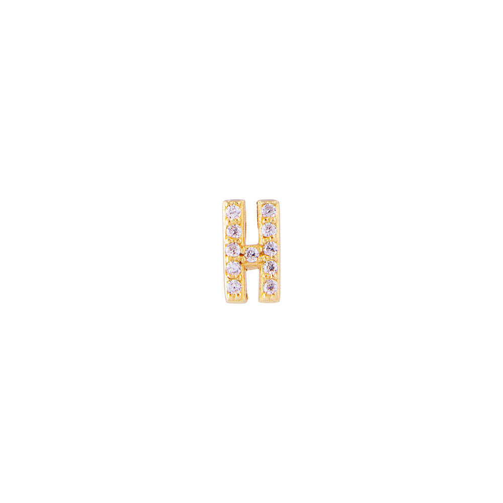 LETTER PAVE STUD - H