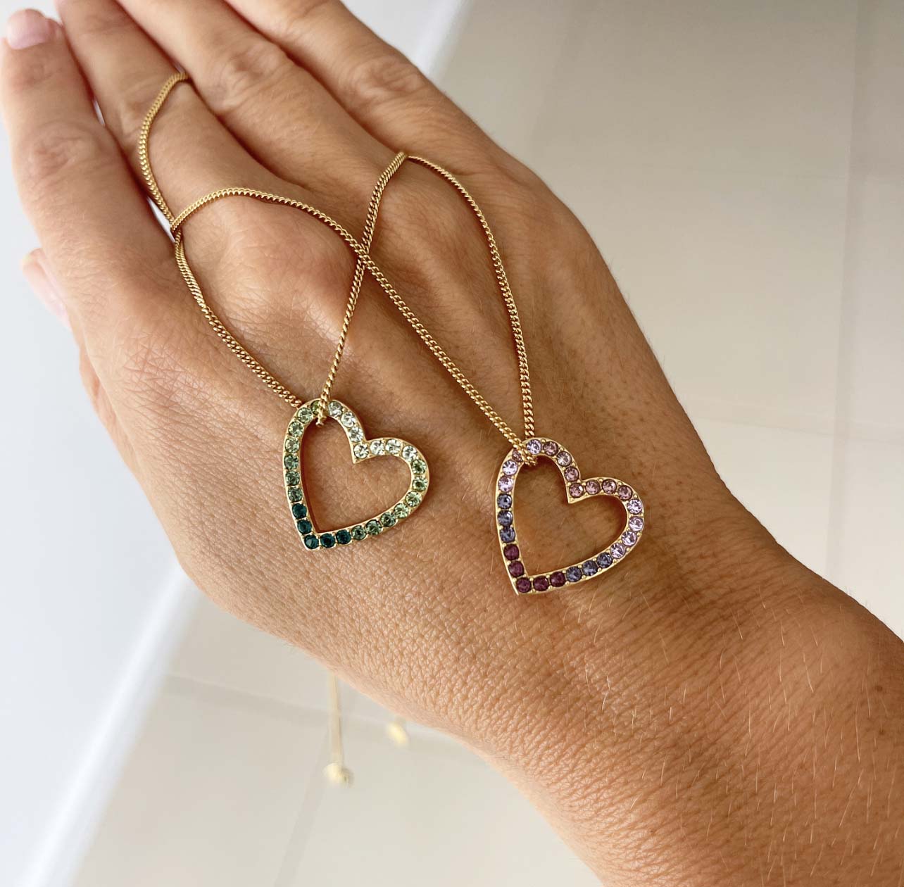 LILAC OMBRE HEART NECKLACE