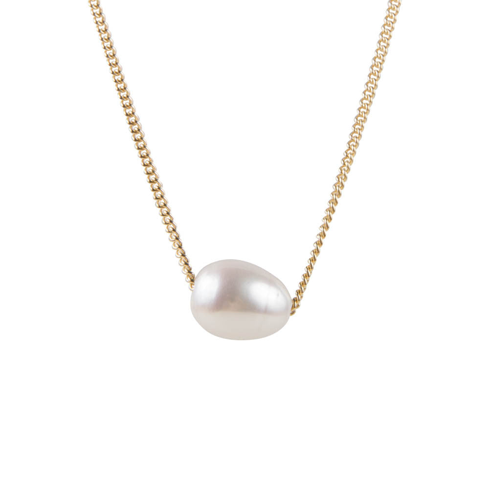 PEARL TEARDROP NECKLACE - GOLD
