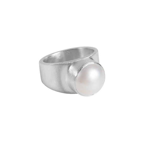 PEARL DOME RING - SILVER