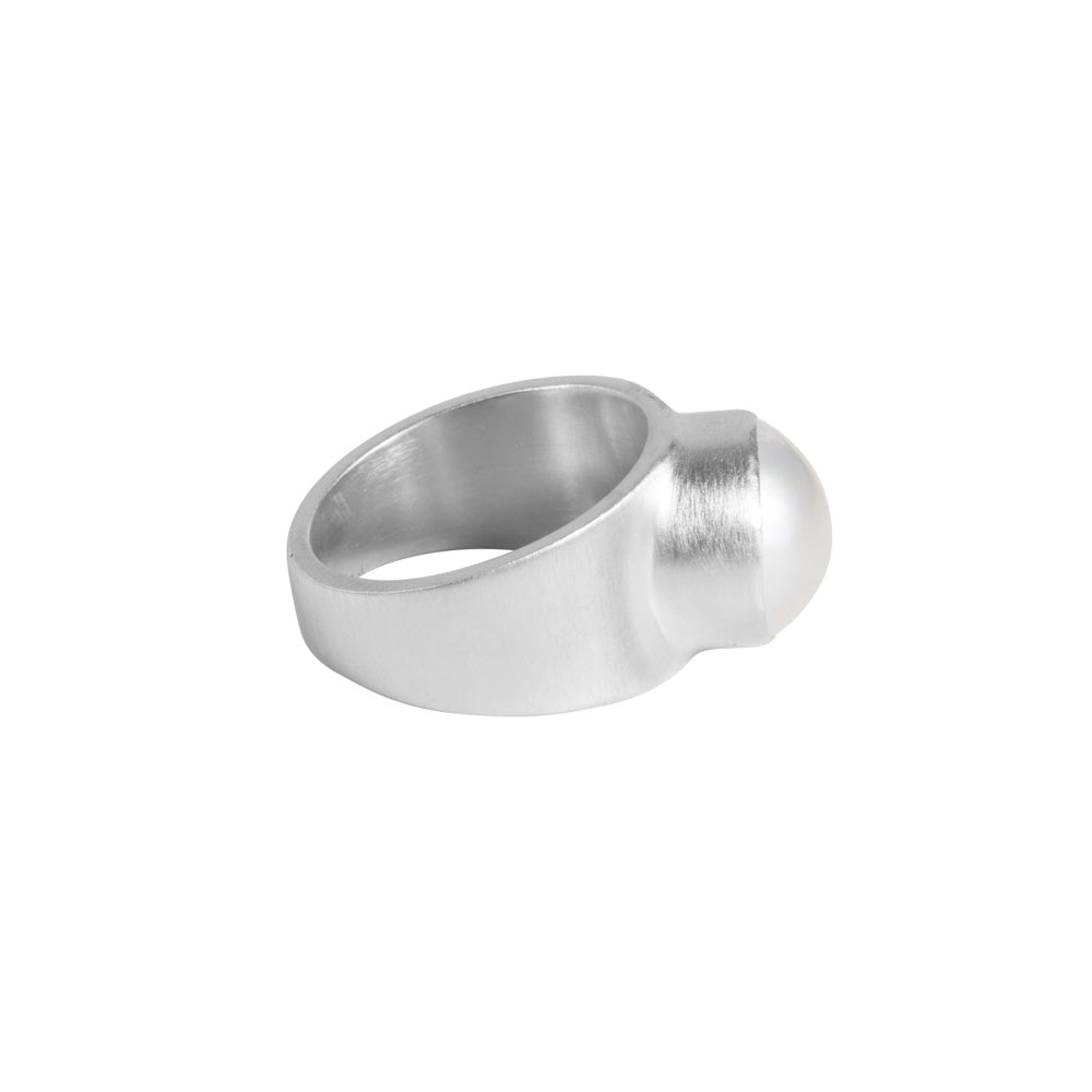 PEARL DOME RING - SILVER