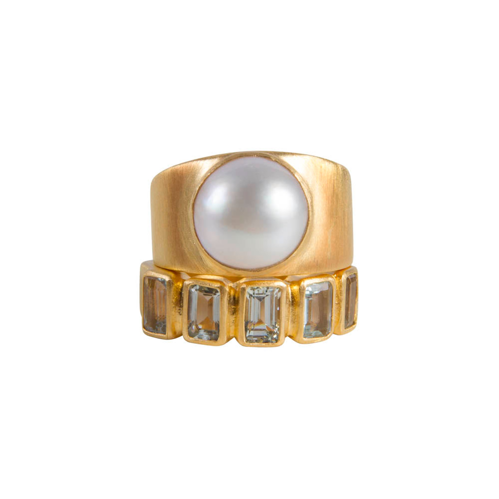PEARL DOME RING - GOLD