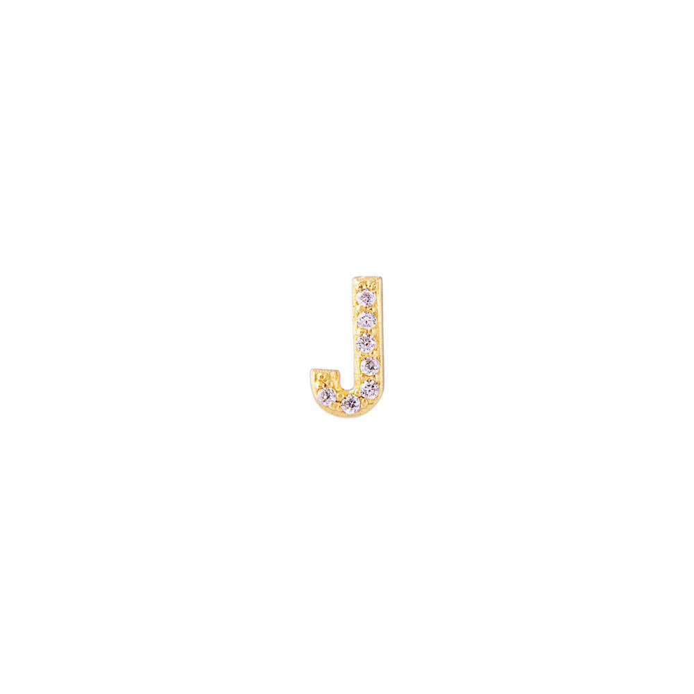 LETTER PAVE STUD - J