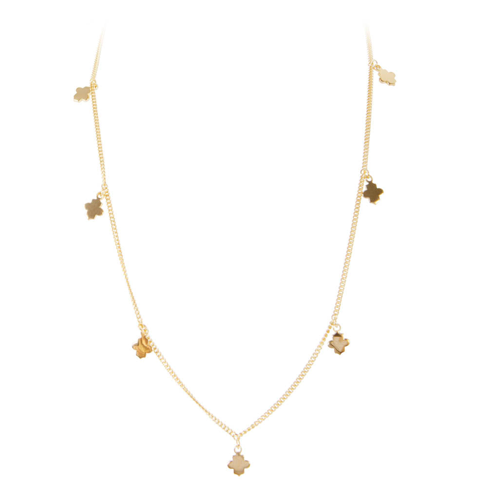 CLOVER CHARM NECKLACE - GOLD