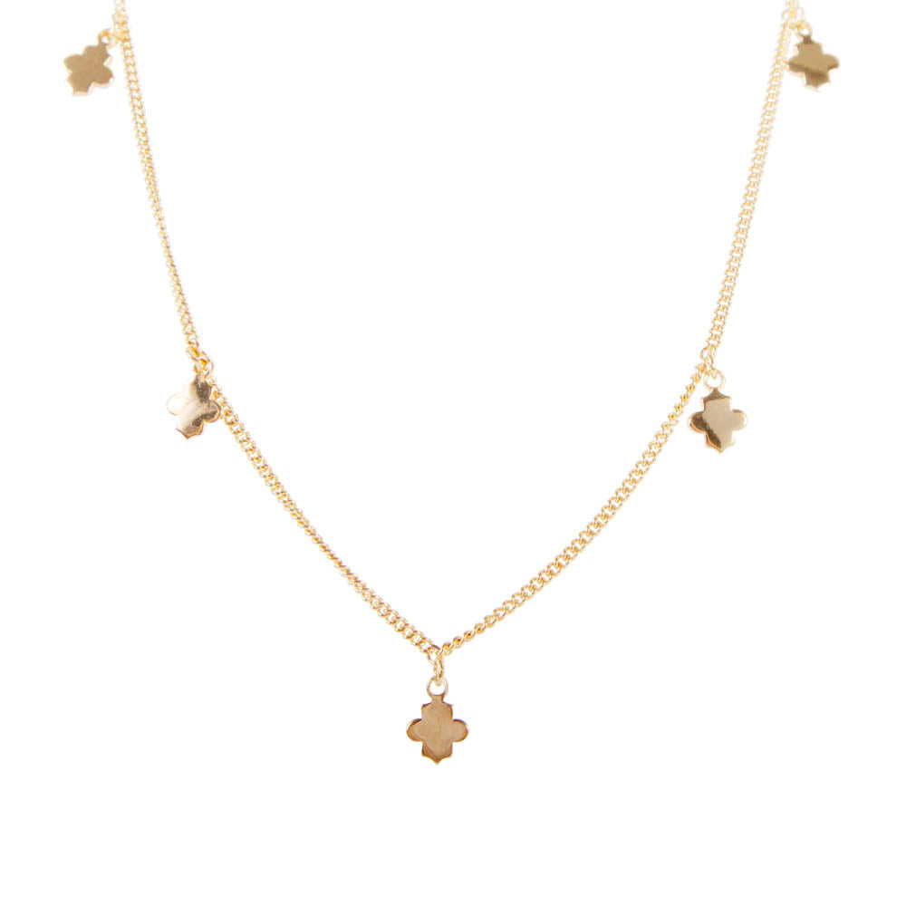 CLOVER CHARM NECKLACE - GOLD