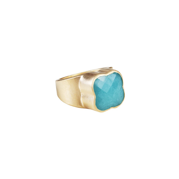 AMAZONITE CLOVER RING