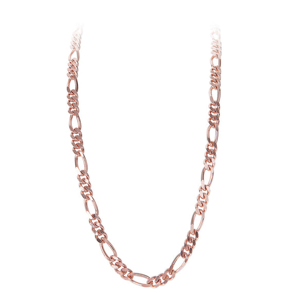 ROSE GOLD FIGARO CHAIN NECKLACE