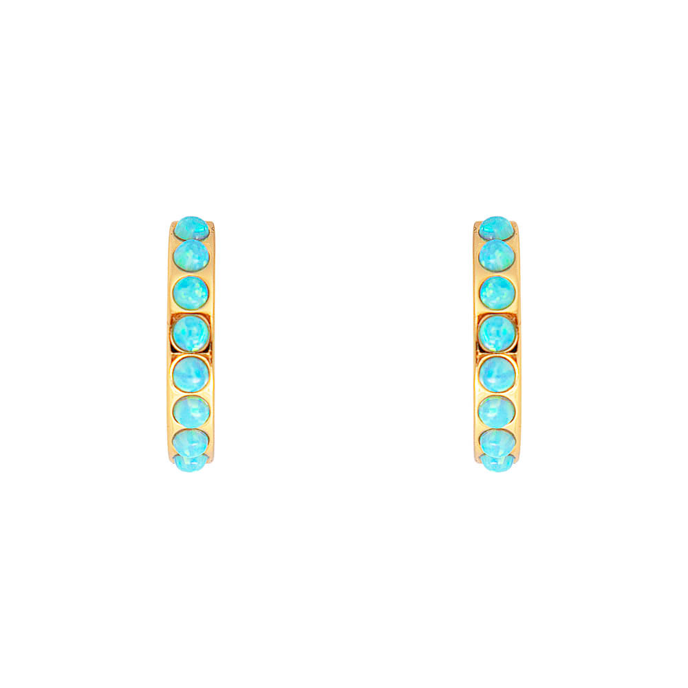 BLUE OPAL CRYSTAL MIDI HOOPS