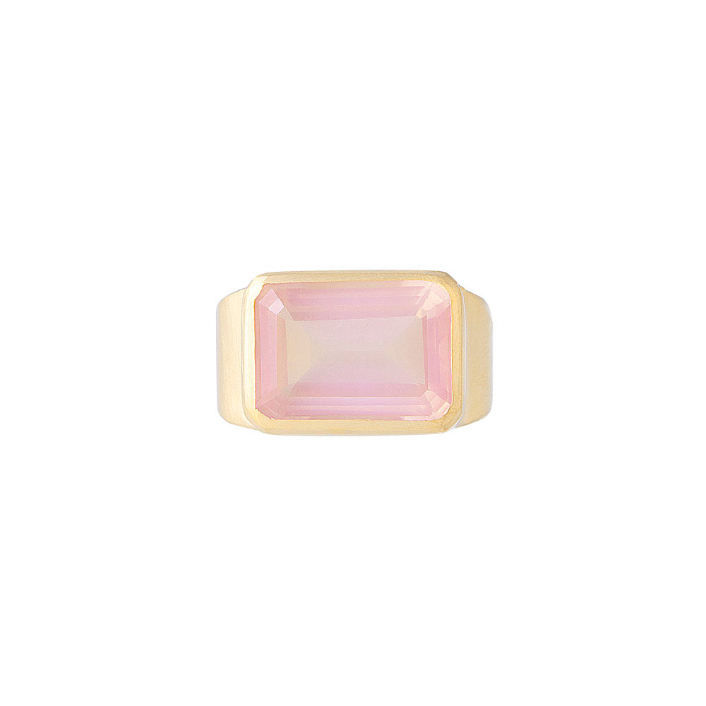 ROSE QUARTZ COCKTAIL RING