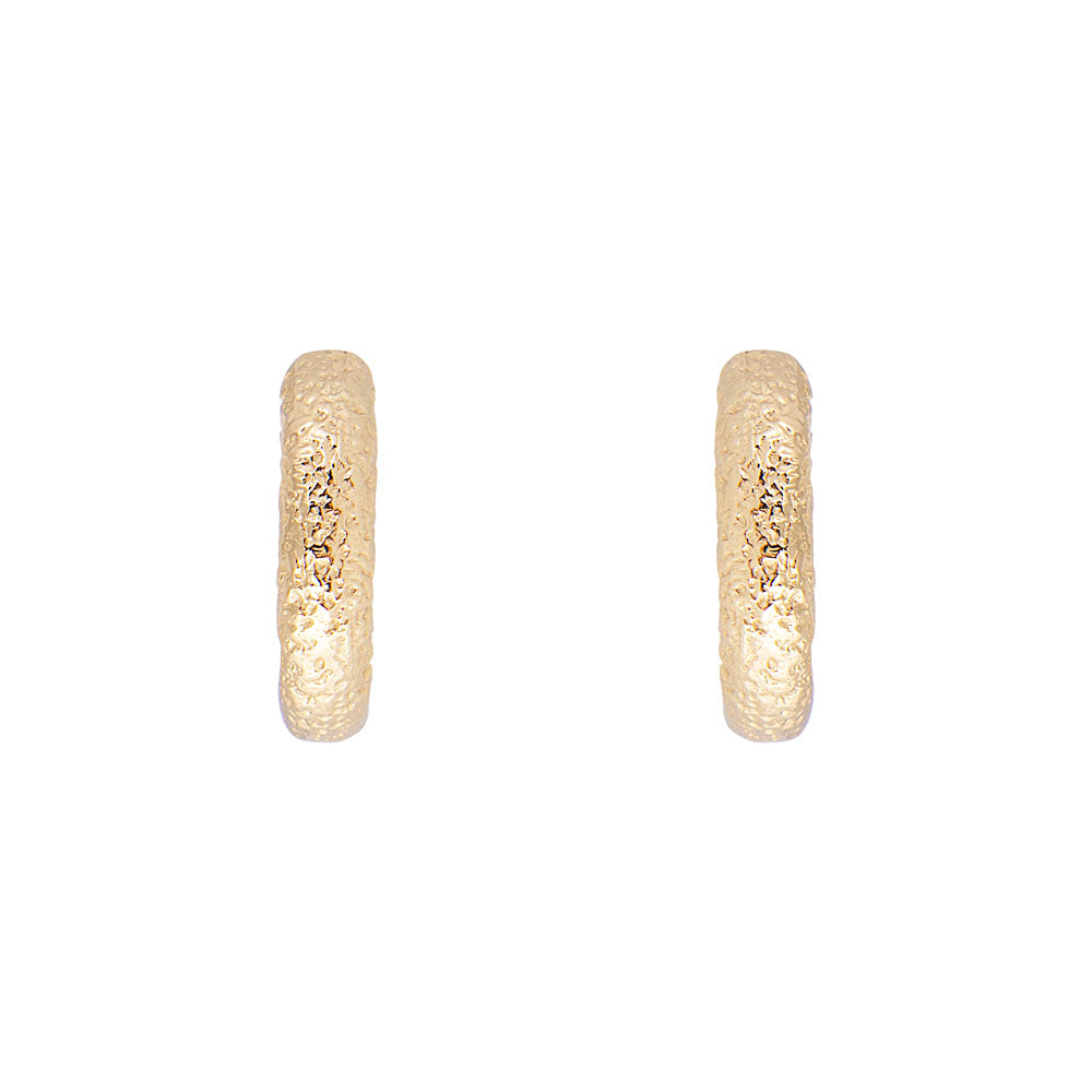 ANTIQUE GOLD MIDI HOOPS