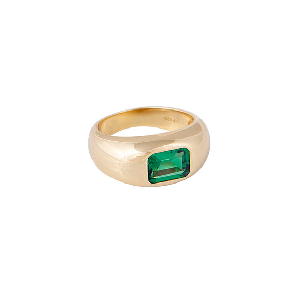EMERALD CRYSTAL DOME RING