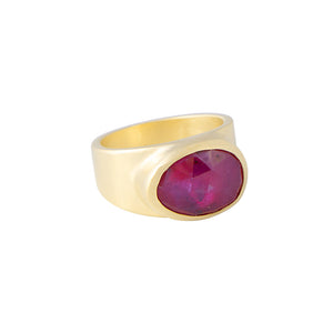 FREE-FORM RUBY COCKTAIL RING