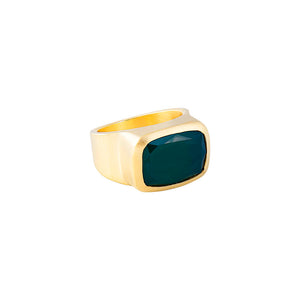 GREEN AGATE FOREST RING